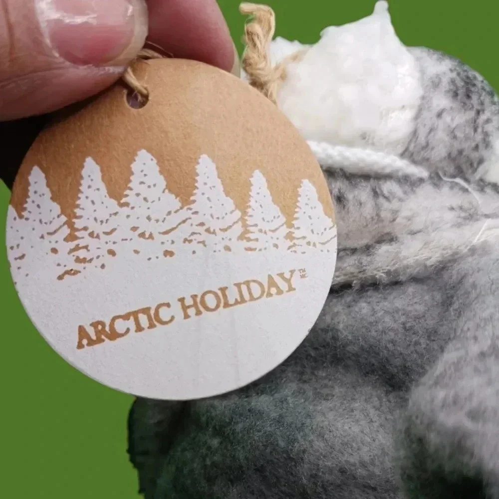 Arctic holiday  santa sitter silver & white color
